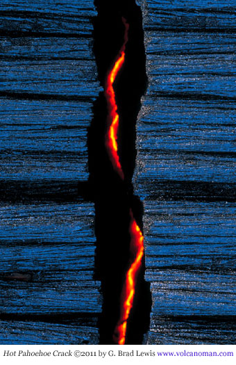 Hot Pahoehoe Crack by G. Brad Lewis
